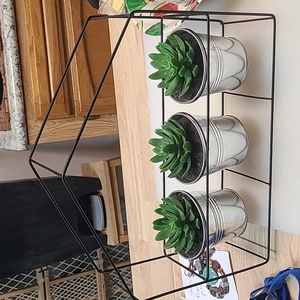 Planter with 3 artificial succulent plants